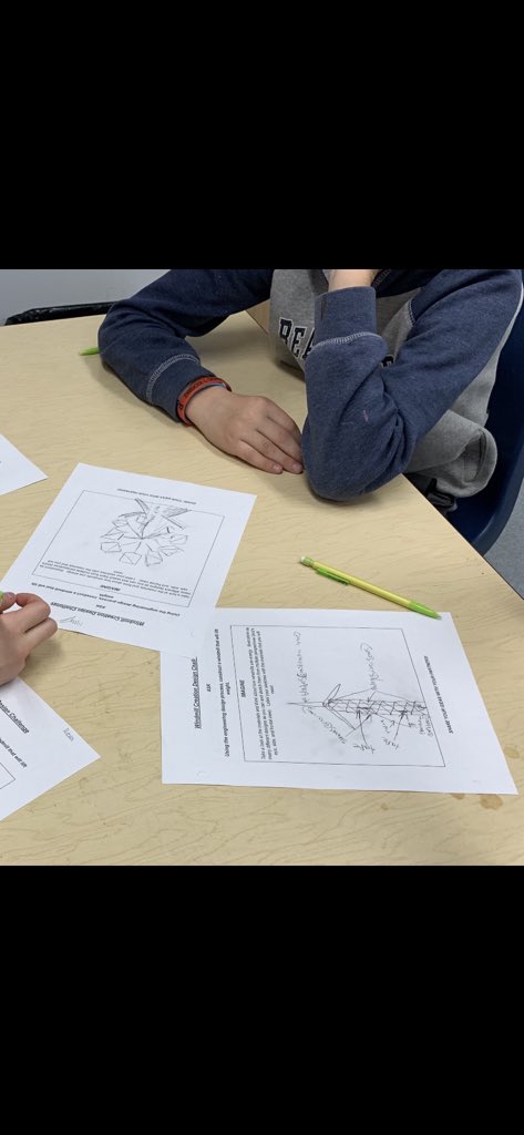 's tweet image. “Using the engineering design process, can you build a windmill that will do work?”  Materials ready, students collaborating, and getting ready to build tomorrow in 5th grade!  @DriscollSchool @DriscollPTO @ecsbrookline @BrooklineEd #ideagrants #makerspace #windmillchallenge