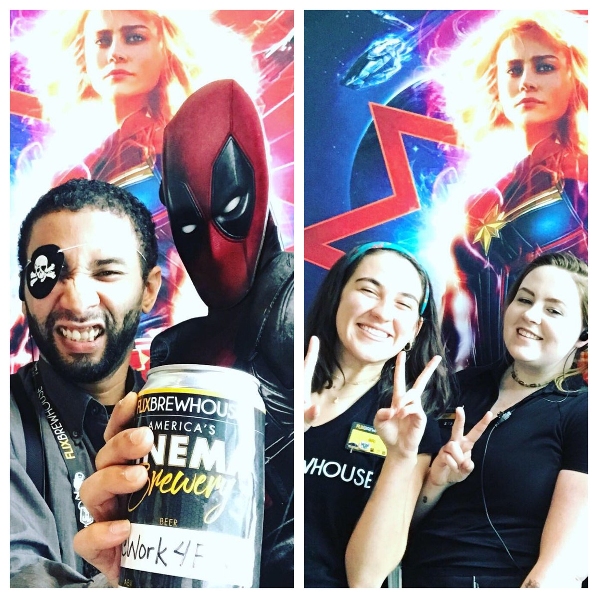 Work4Flix's tweet photo. “Being the best you can be…That’s doable. That’s possible for anybody if they put their mind to it.” Have we mentioned that our team members are the #BEST?! #Round2 #CaptainMarvel #Work4Flix #FunAtWork #GreatPlaceToWork #JoinOurTeam #SuperHeroes #LinkInBio #Deadpool https://t.co/9x2zudZe3C