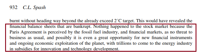 CompromisedNGOs's tweet photo. @GretaThunberg Economist &amp; Professor Clive L. Spash holds the Chair of Public Policy &amp; Governance at WU in Vienna &amp; is Editor-in-Chief of Environmental Values. He explains the Paris Agreement in his 2016 paper "This Changes Nothing". 
https://t.co/1sWlAebJQQ 
Text 16 - p. 5 https://t.co/mz59t08HJR