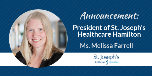 After an extensive selection process, we are pleased to announce the unanimous selection of Ms. Melissa Farrell as incoming President of St. Joseph's Healthcare Hamilton. She will assume the new position April 29, 2019. Learn more about Melissa here, bit.ly/2H3gYvr