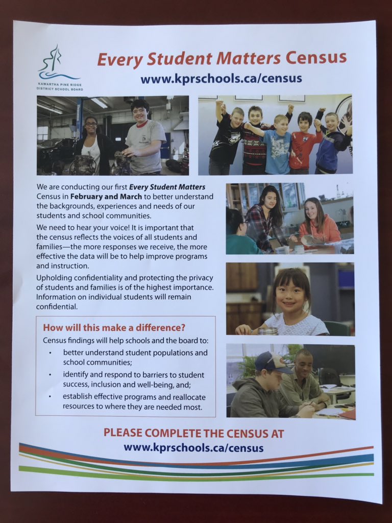 Please take a moment to complete the Every Student Matters census!  Help us support our students!  Look for your child’s individual access post card.