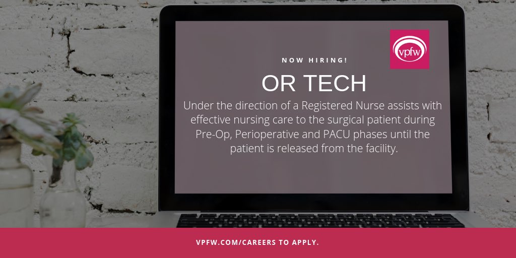 Spread the word!!

Apply here, vpfw.com/careers