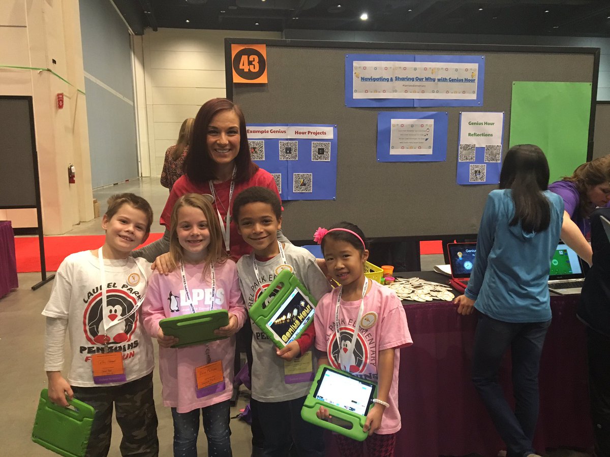 ReneeLWhite5's tweet photo. These students did an AMAZING job sharing at @ncties Student Showcase about the process involved in #geniushour & how they can share their learning w @DoInkTweets #StopMotionStudio @Buncee @Seesaw @googlejamboard & more! So proud! #GeniusIsElementary #ncties19 #lpeswake https://t.co/Ek3LnKLre4