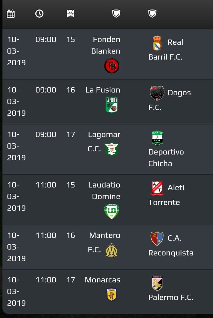 La primera fecha de una nueva ilusión! Mantero va por todo! 
<a href="/LIGA_MVD/">LIGA MVD</a> <a href="/mantero_fc/">Mantero FC</a> 
Somos nosotros!