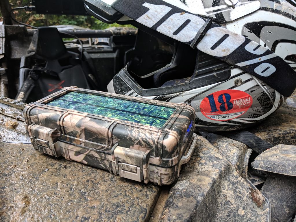 How cool is that solar panel?! #myRokPak RokPak.com #atv #offroad #muding #4wheeler #muddinglife #atvpark #4x4 #explore #extreme #Goodtimes