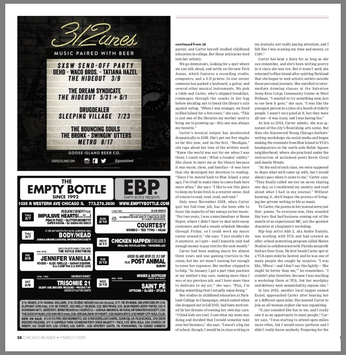 looptheory_inc's tweet image. Check out today’s issue of the @Chicago_Reader to read @_BrittneyCarter’s full feature. 🙌🏽🔗 #looptheory