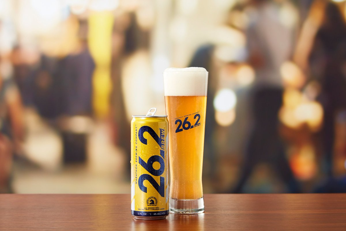 MassBrewBros's tweet photo. Marathon Brewing, an endeavor of the #Boston Beer Company (aka @SamuelAdamsBeer) has released its signature beer, 26.2 Brew, nationwide: https://t.co/KAwA5KuoNy https://t.co/PVG72EAeqm