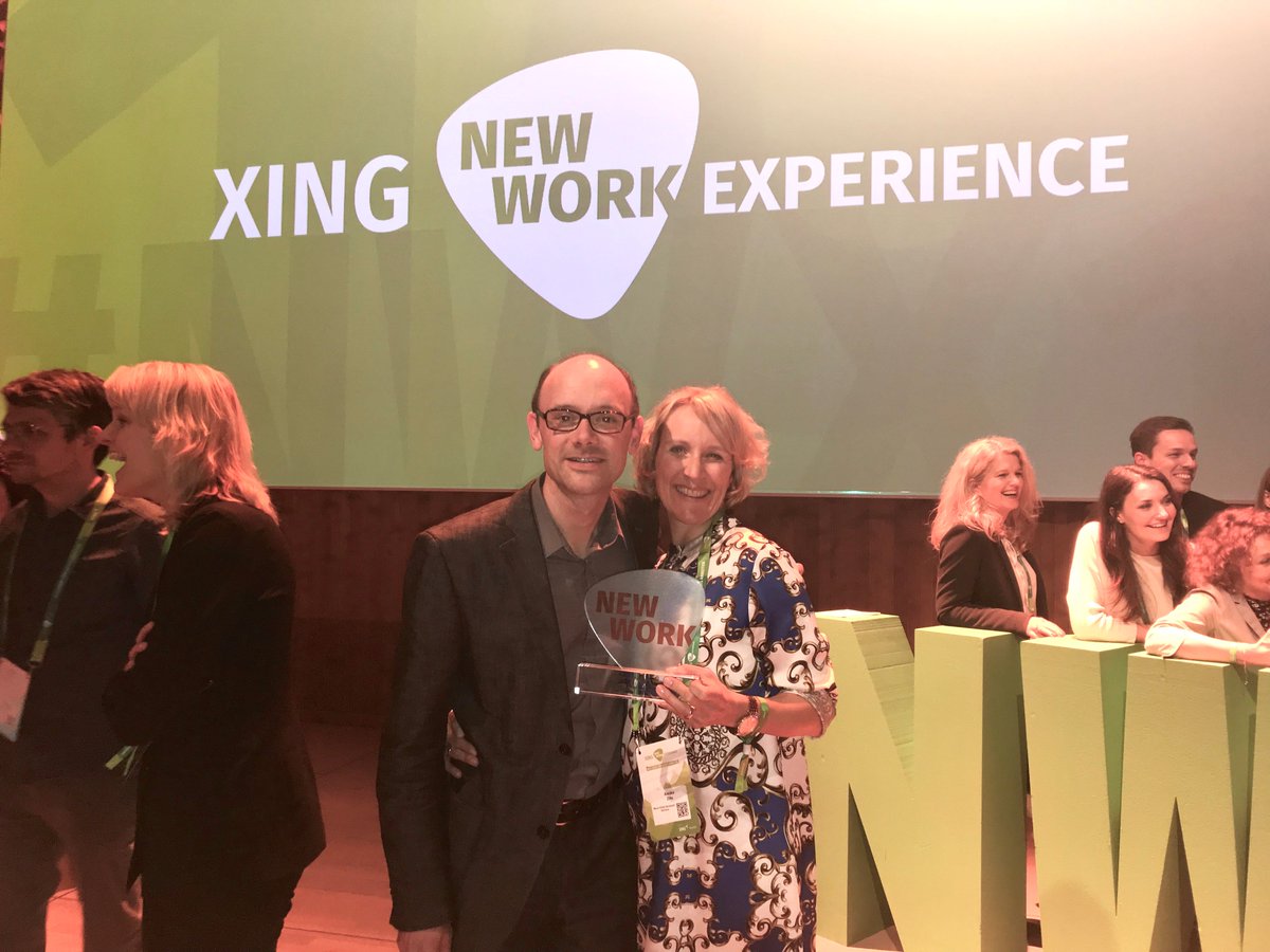Michael_Gamber's tweet photo. We made it! Got a second award today for the @merckgroup #InnovationCenter: the @XING_de #NewWork #Award. Proud of the team empowering intra- and entrepreneurs. Want to become an intrapreneur, too? Apply for the #MerckInnovationSummerSchool. https://t.co/X99dXFZIJ0 #NWX19 https://t.co/pHP2tvuyi9