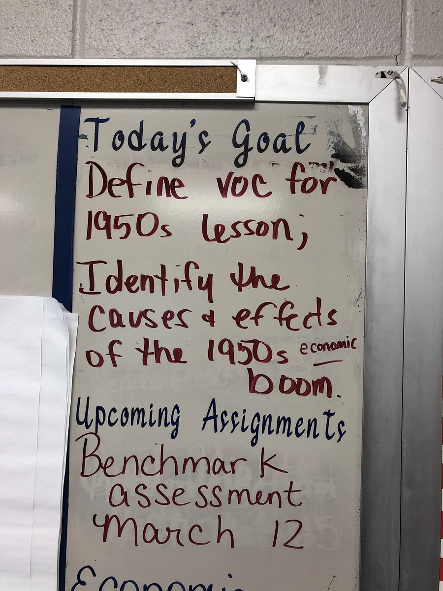 tammy_brown_edu's tweet image. Today we began tackling the #ALCOS standard of economic policies since WWII to present. The #1950s #economicboom vocabulary was introduced using the #E3SS #3D strategy #ALLmeansALLMCSS #theCOLTway #expectmore19
