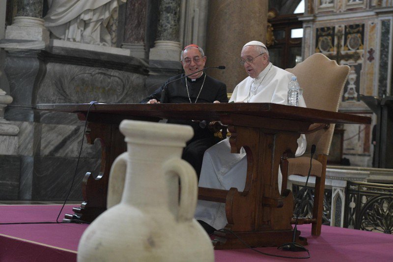 NovusOrdoWatch's tweet photo. Francis blasphemes, says Catholic Church has been “Caught in Flagrant Adultery” - https://t.co/aWkJGb6jf3 https://t.co/Z52zVb4XQP