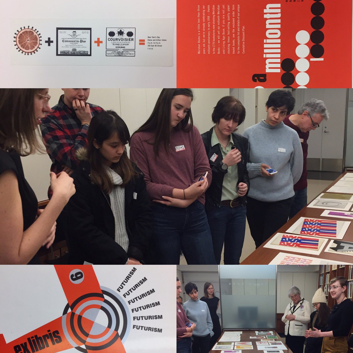 RukiRavikumar's tweet photo. The Drawings, Prints & Graphic Design Dept @cooperhewitt @smithsonian welcomes scholars, students, researchers and the public to the Drue Heinz Study Center. Today we gave visitors an overview of the incredible life and work of #ElaineLustigCohen #becauseofherstory #cheducation https://t.co/yCKMJoxePk