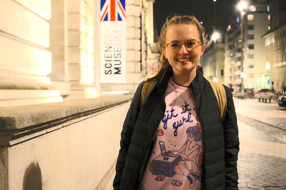 PaleBlueSam's tweet photo. I loved the #ImperialLates panel this evening (hosted by the brilliant + cheeky @jesswade) on how to make tech + AI less sexist, and after that I found out you can make fabric from 🍍!  (I also enjoyed wearing my @sailorhg jumper all day, thanks for the photo @PatrickSelf) 💖 https://t.co/jvRXRb2Y45