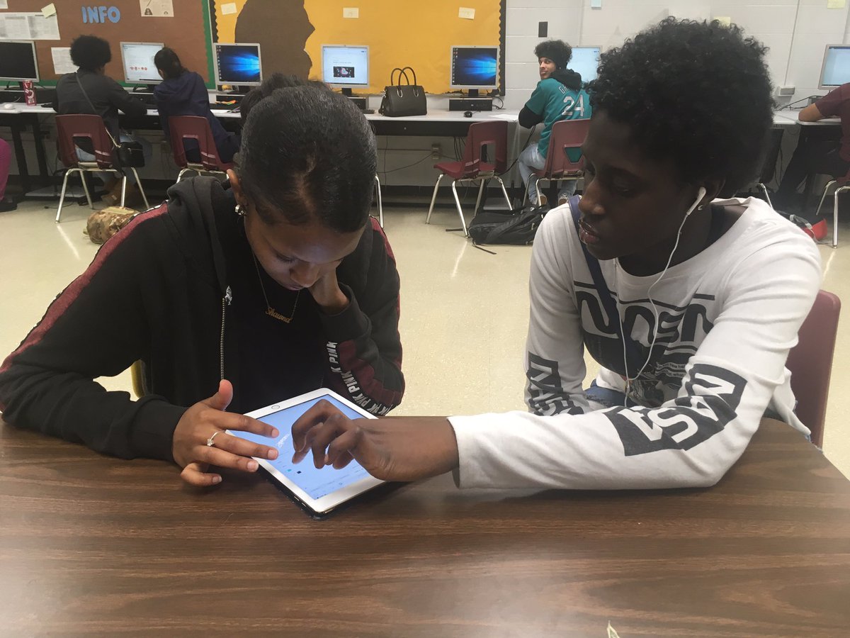 JAGkentucky's tweet photo. Doss HS JAG KY students, Shawna & Tamiya working on their t-shirt design for the CDC!
#DossHS #shirtdesign #jagkycdc19 #ourfuturestartshere https://t.co/0pKWlkWdJA