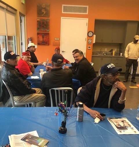 NDVets's tweet photo. The Guy Gabaldon Apartments had a great morning with a visit from the local police station! Everyone enjoyed good conversation with coffee, hosted by Beswick Coffee! #ndvets #supportivehousing #homelessvets https://t.co/03Xo2mmB4a