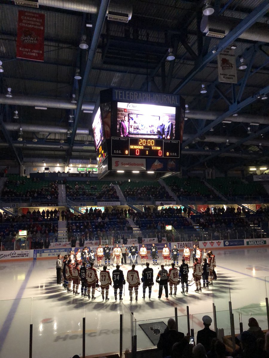 Very touching tribute from @SJSeaDogs for @SaintJohnDK #ForwardisForward #FCancer #RIP