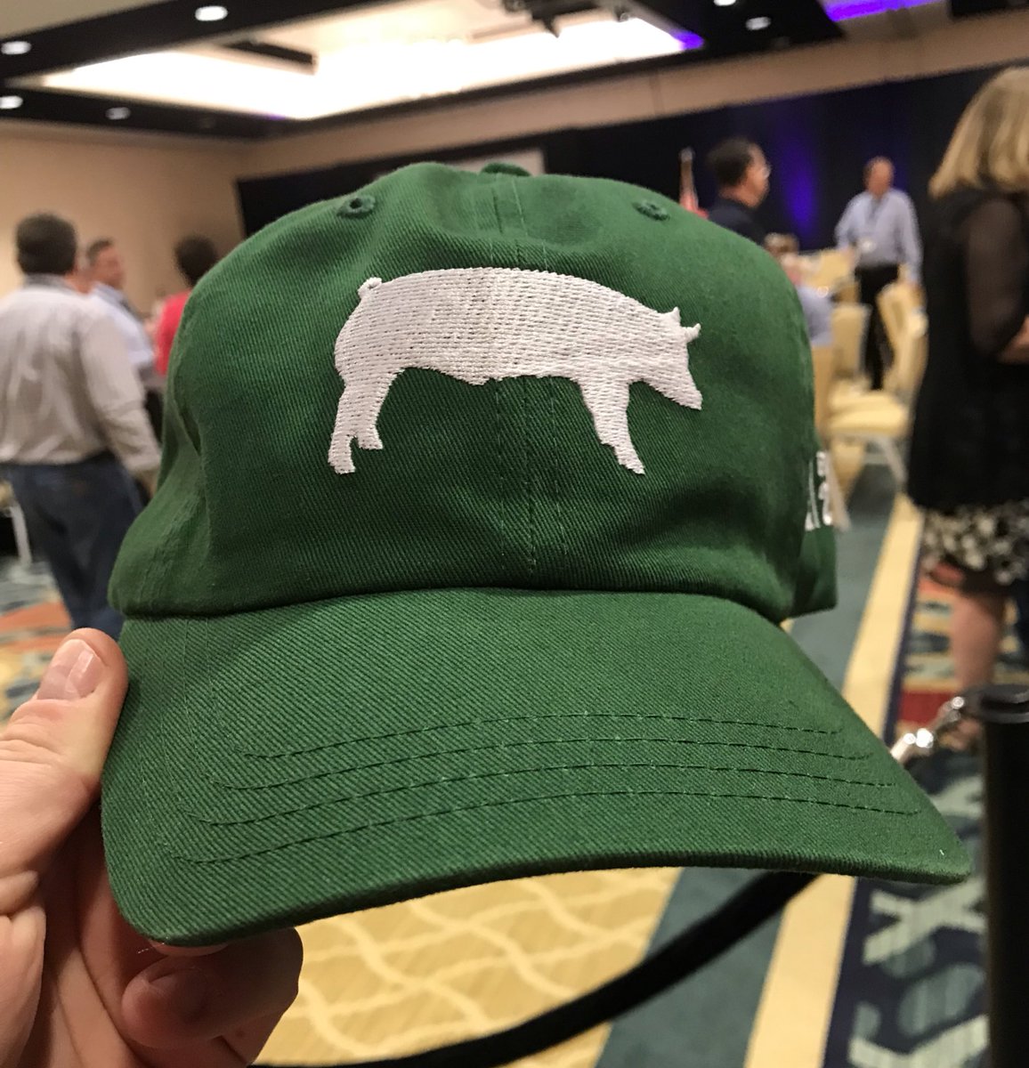 BIG fan of this year’s hat design at #PorkForum19 #GoGreen #TeamPork