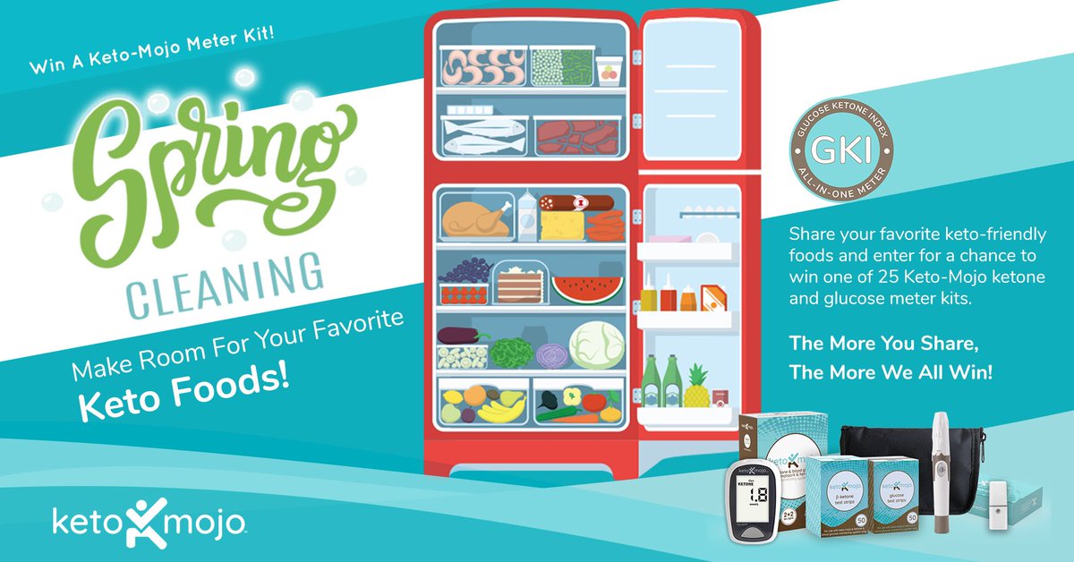 KetoMojo's tweet photo. Spring is here, and it's time for a Keto Spring Clean. ENTER to win one of 25 Keto-Mojo Meter Kits in our "Spring Clean" contest - tell us about your #keto recipes!

Lots of ways to enter - ENDS Apr 30 at noon PST! 

ENTER HERE >https://t.co/Iyhs7gvv26<

#KetoMojo #WhatsYourMojo https://t.co/ej1I6gU2Va