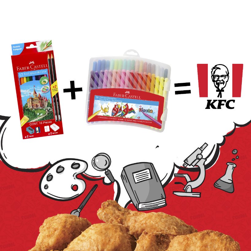 comsucre's tweet photo. ¡Por este regreso a clases en todos tus productos Faber-Castell encuentra tu cupón KFC y ahorra en grande en todos sus restaurantes...!

#LoSabrosodeVolveraClases https://t.co/OP8y586LIx