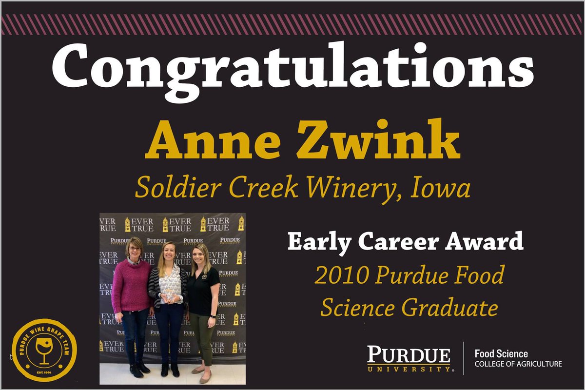 We are so proud of <a href="/PurdueFoodSci/">Purdue Food Science</a> alumni, Anne, on her Early Career Award!