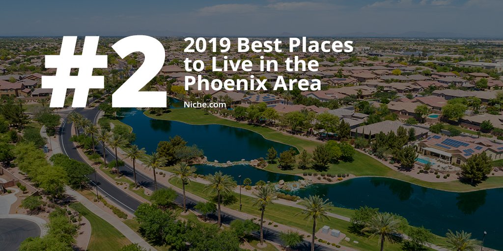 cityofchandler's tweet image. #1 in our hearts ❤️; #2 on the charts 📈. 

#ChandlerAZ continues to rank as one of best places to live in the Phoenix Area according to @nichesocial. Learn more at bit.ly/2H2lc6o