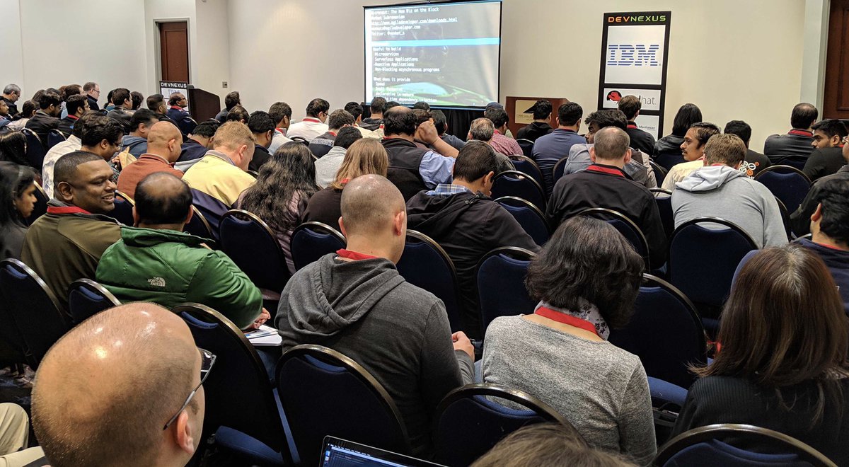 ScottPinkert's tweet image. Looking forward to learning about Micronaut at #NFJS this weekend!  RT @micronautfw: Micronaut: The New Wiz on the Block talk delivered by the one and only @venkat_s has standing room only! #micronautfw #microservices #devnexus