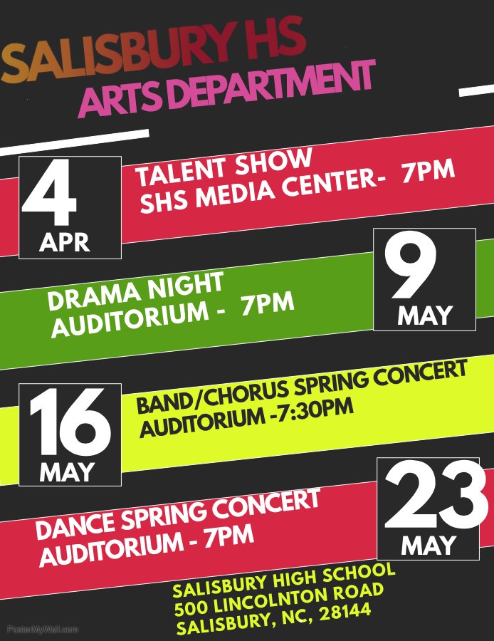 JeffStreet_AP's tweet photo. Save the dates!  Great things happening within the SHS Arts Department!  @MsNorton2 @SHSHornetNation @SHS_Hornets https://t.co/hUGc7sV0Rz