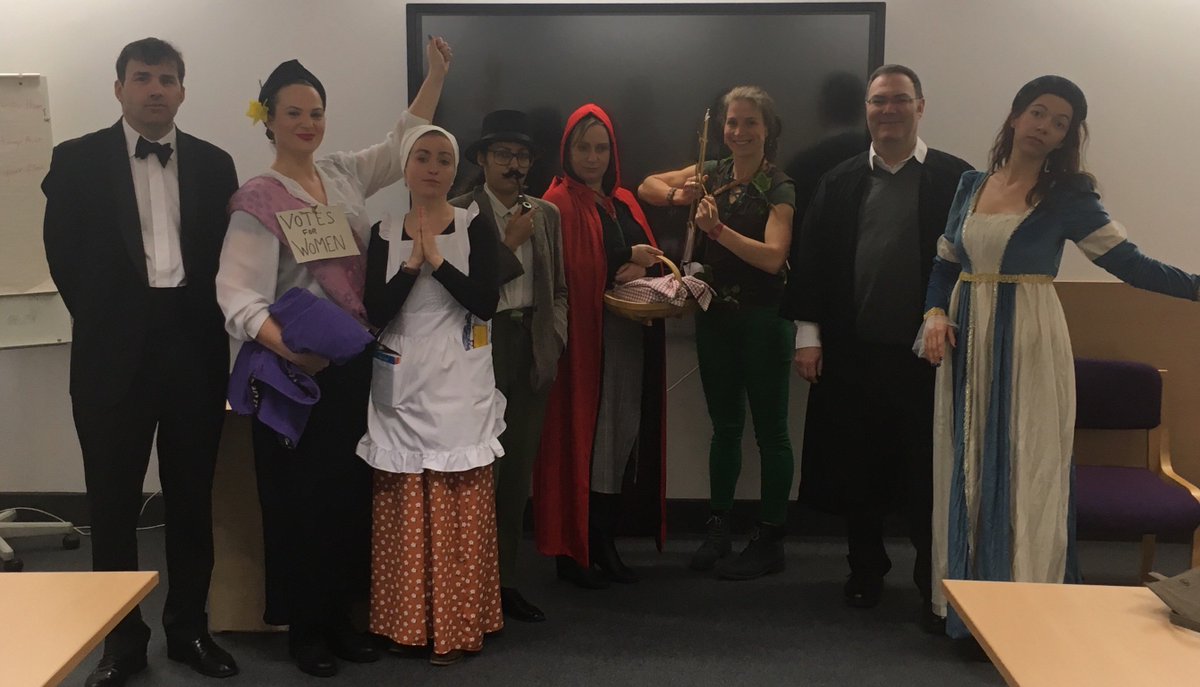 English_MissGS's tweet photo. Loved sharing the #WorldBookDay2019 love today by dressing as a Puritan and watching the book fairy deliver books to students @MFSixthForm https://t.co/y6UymGkZ1A