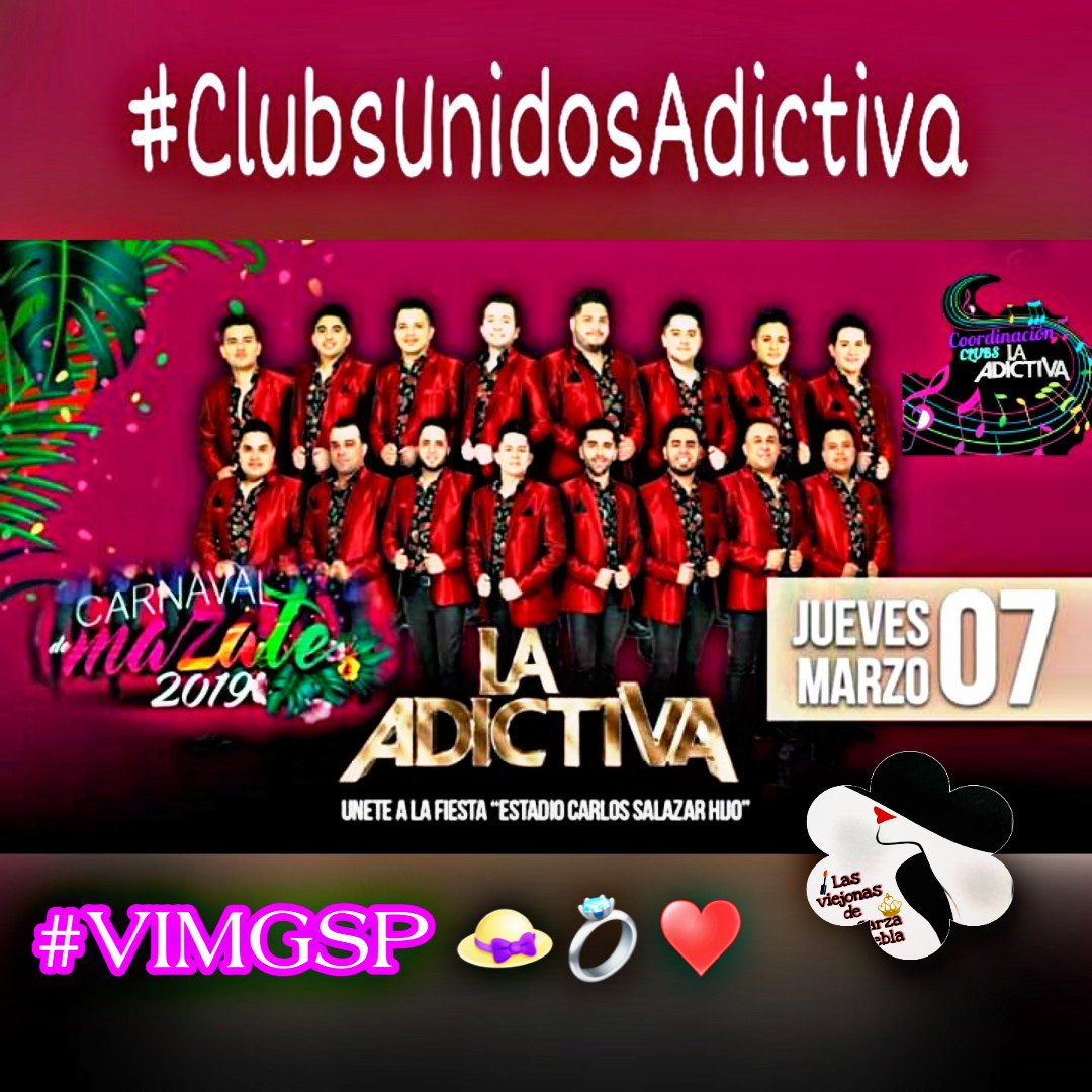 Naye_Qtn's tweet photo. 🛑 ATENCIÓN 🛑 Mazatenango,Guatemala 
Se Presenta @adictivaoficial 
Con todos sus exitos
Será una
#NocheAdictiva 🎶 🎺
#ClubsUnidosAdictiva 
@coordiadictiva
@GViejonas
#LaMusicaDeLaAdictivaSeVive 💃🕺
#PorSiempreyParaSiempreContigoConsen🙌💋🎤🎶💕 💄💎👑 
#VIMGSP 👒💍♥ https://t.co/f69N8nyQV8