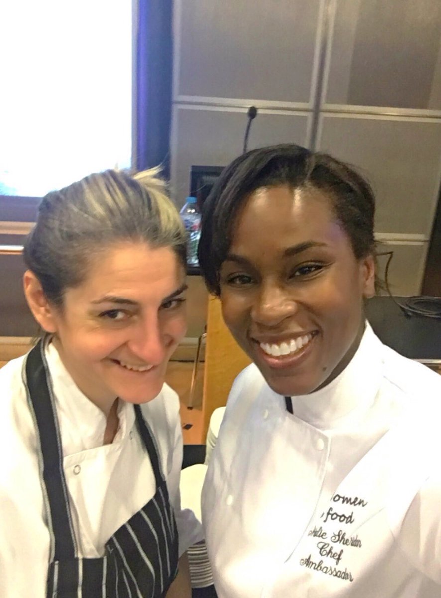 Nattinatnats's tweet photo. Celebrating #InternationalWomenDay2019 with the super talented @gimmec77 #WomeninFood @RA_Food @compassgroupuk @WomenInFood_  @Frais10HA https://t.co/RYE96SQ2J4