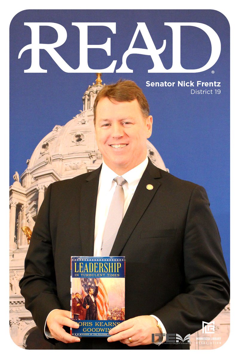 NickAFrentz's tweet photo. Proud to co-author SF1704, which increases funding for our regional public library systems. Libraries are an innvaluable resource for our kids &amp; communities. My LA @JustinWEmmerich supports them too, so I helped him with this picture... @MNlibraries  #mnleg https://t.co/qHT66DcNQO