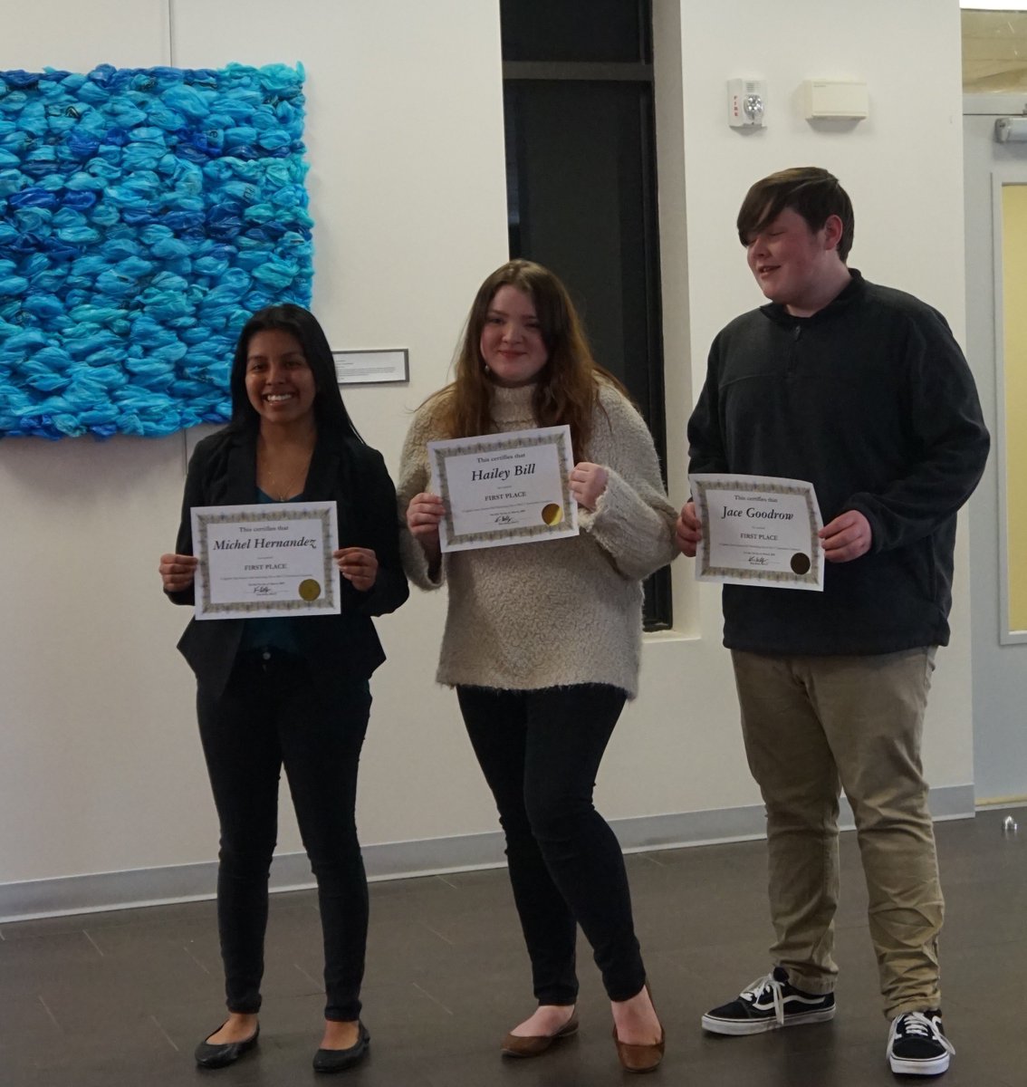 bioctcommons's tweet photo. @NorwichTech students presented their posters @bioctcommons, congrats to Hailey Bill, Jace Goodrow &amp; Michel Hernandez for first place on "Generation of probiotic Strains w/ increased lactose degradation capabilities for lactose-free yogurt"! @BioCT_org @ThamesRiverInno  @ctnext https://t.co/34KrcOGJWy