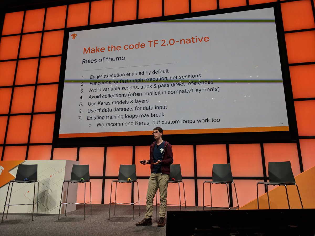 DynamicWebPaige's tweet image. Everything you need to know about porting your TensorFlow 1.x code to @TensorFlow 2.0, from Tomer and Anna.

👇In-depth guides can be found here:
 tensorflow.org/alpha/guide/mi…

tensorflow.org/alpha/guide/up…

#TFDevSummit

Send questions to #AskTensorFlow! We&apos;ll be answering on YouTube soon.