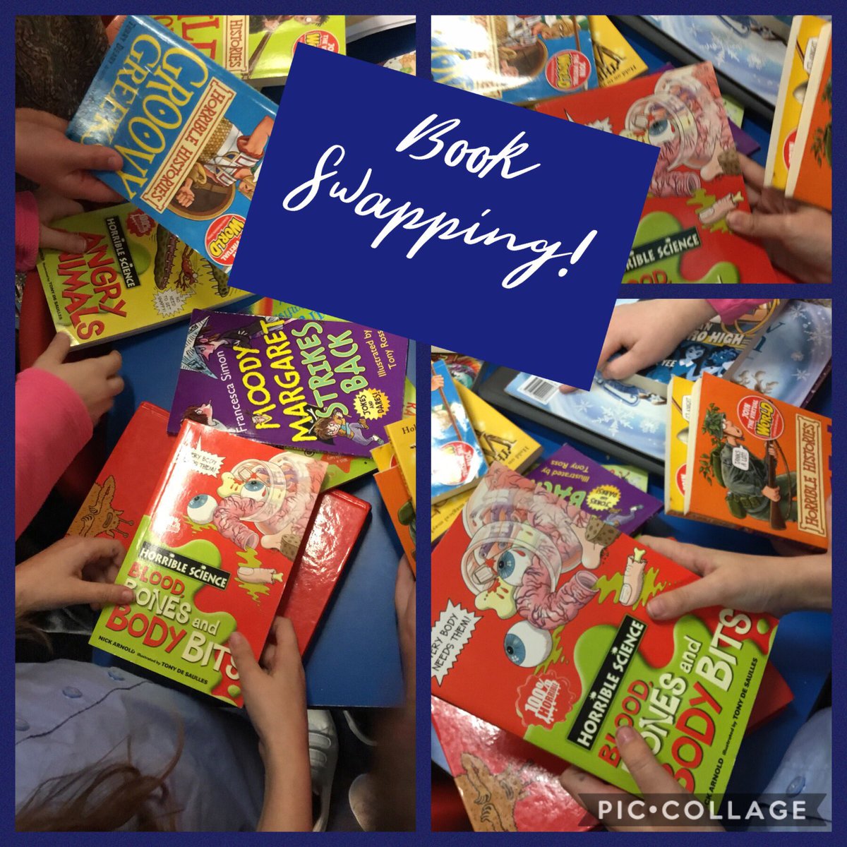 banktonps's tweet photo. Busy World Book Day today in P.5. Time to share and pass on some of our loved books so that others can enjoy them too.....book swapping! #WorldBookDay19 #bookswap #welovebooks #sharereading https://t.co/TOaGkvcw9i