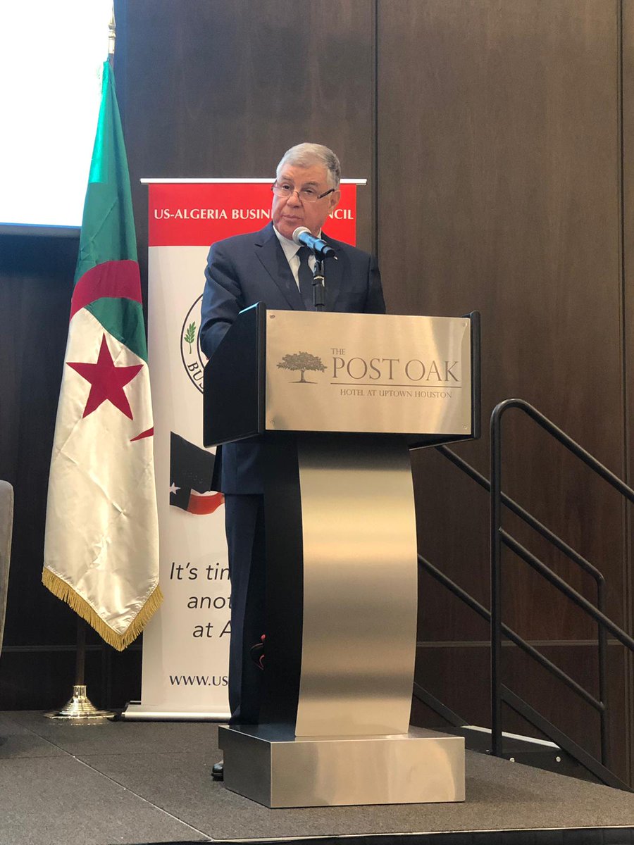 AlgerianIn's tweet photo. USAlgeriaEnergyForum began on March 7 in Houston. H.E. Ambassador Bouguerra H.E Minister of Energy M.Guitouni Mr A. Ould Kaddour CEO @sonatrach_dz and Mr S.Bennet Deputy Assistant Sec USDepartment @ENERGY emphasized the energy potential of Algeria and the bilateral business ties. https://t.co/KZ6DHfHNmo