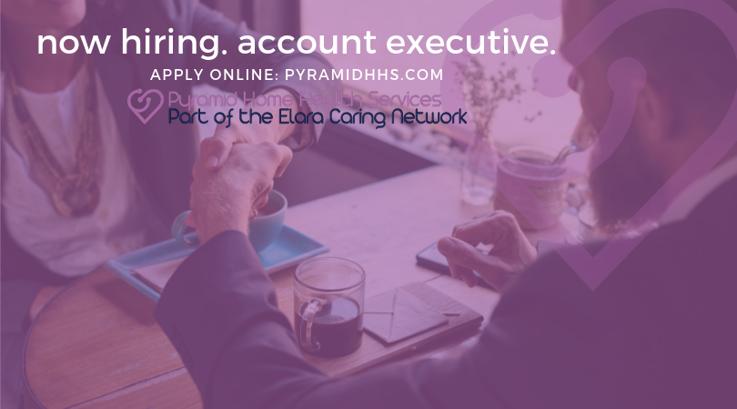 PyramidHomeCare's tweet photo. NOW HIRING: Account Executive
Candidates must have a strong in-home healthcare sales background. This position provides competitive salary, full benefits and potential additional income opportunities.  #GrowingNetwork #HealthcareCareer Apply online: https://t.co/v133UkqXYP https://t.co/P3d9c0Rz8k