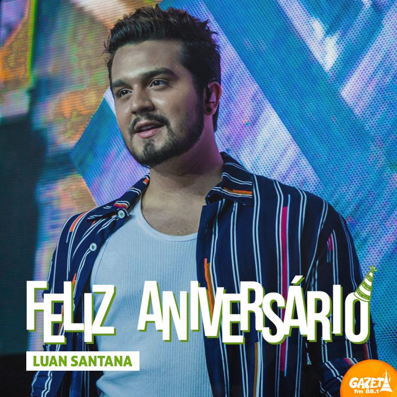 GazetaFMSP's tweet photo. E hoje o parabéns vai para o nosso gurizinho! @luansantana, desejamos muitas coisas boas e que seu dia seja repleto de alegria e carinho. 🎂🎈 Escreva nos comentários a sua mensagem de aniversário pro Luan! #LuanSantana https://t.co/xYFYPk8En0