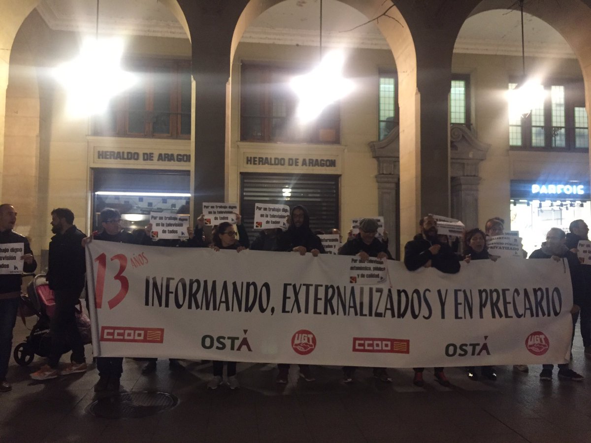 Pues oye. Que <a href="/henneomedia/">henneo</a> no mueve ficha. Parece que la guerra no va con ellos. Y <a href="/CARTV_/">CARTV</a>  y <a href="/GobAragon/">Gobierno de Aragón</a> algo tendrán que decir? Una empresa privada que cobra dinero público sin dar el servicio adecuado y sin tratar de desbloquea un conflicto laboral. #JuevesNegrosATV