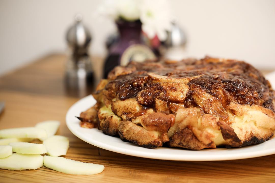 From #breakfast to #dinner &amp; all that's between, we're sure to satisfy everything from your sweet tooth to breakfast table all year long with our #Fresh Apple Pancake. 😋