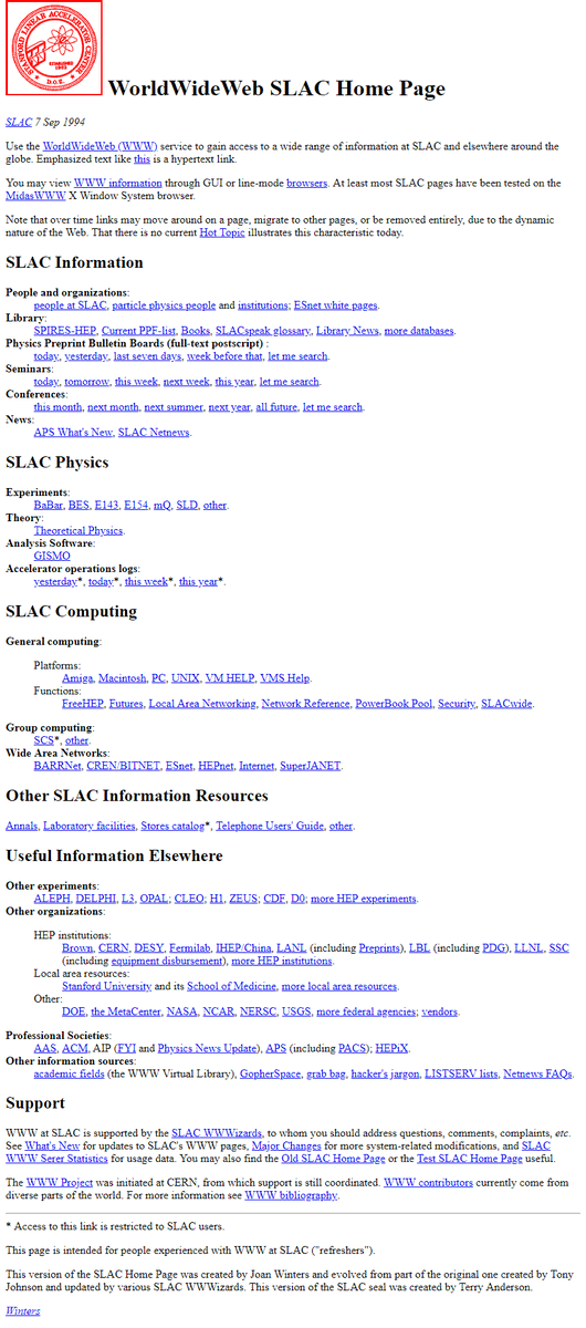 WebDesignMuseum's tweet photo. Look through the development of SLAC website on a timeline in 1991 โ 2018.
https://t.co/6OpvGlgF1A #SLAC #Stanford #WebDesign #InternetHistory #WebDesignEvolution #UI #UIDesign https://t.co/EQip8qeSBz