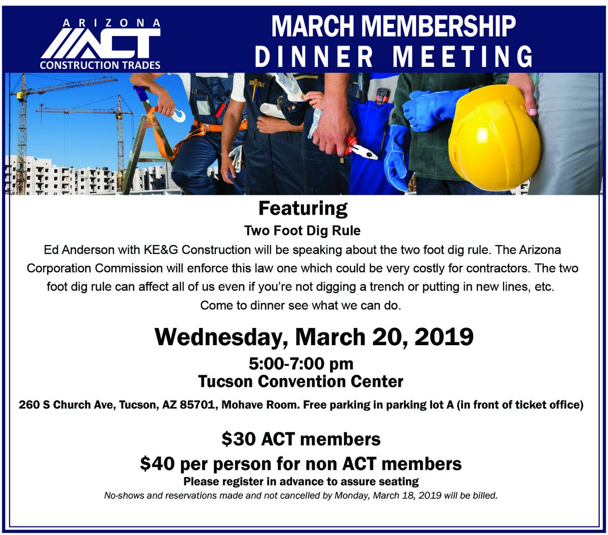 Call 520-624-3002 or email subs@actaz.net to register.