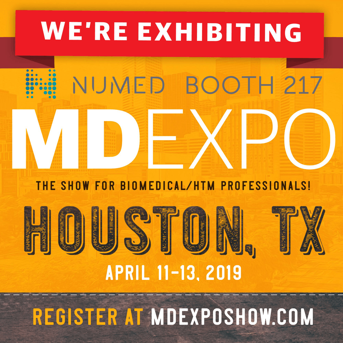 NumedInc's tweet photo. The #MDExpo is a little over a month away and we’re ready to meet with all the #clinical engineers, #biomedicaltechnicians, directors, and managers in attendance. Be sure to stop by Booth #217 to see how we can partner to provide you with top service. https://t.co/Z3MZxd8fIZ