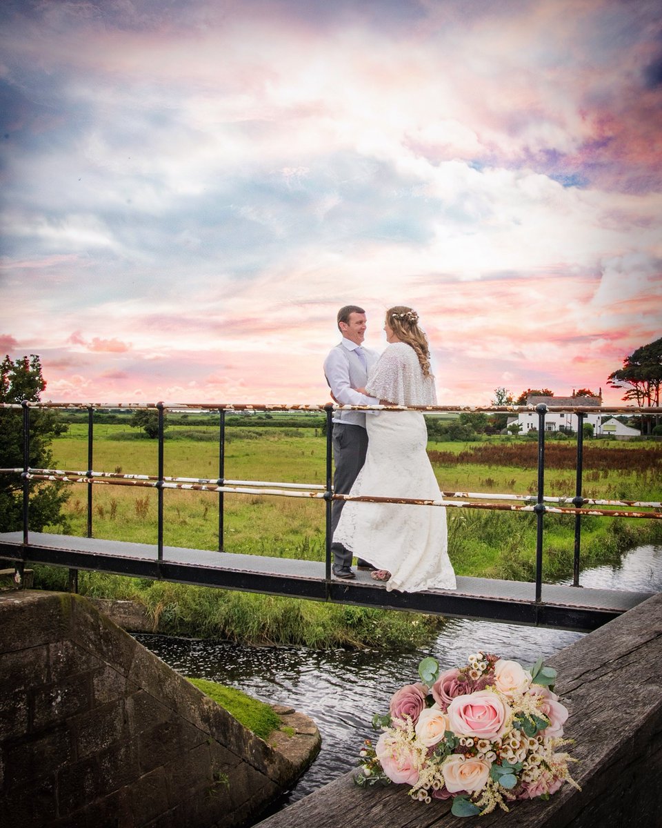 #throwbackthursday I love a good #sunset shot!  This #bride and #groom held their reception at @themillatcondergreen and were blessed with beautiful weather and a stunning sunset. 
#lancashireweddingphotographer #cheshireweddingphotographer #bridalinspiration #weddingphotography