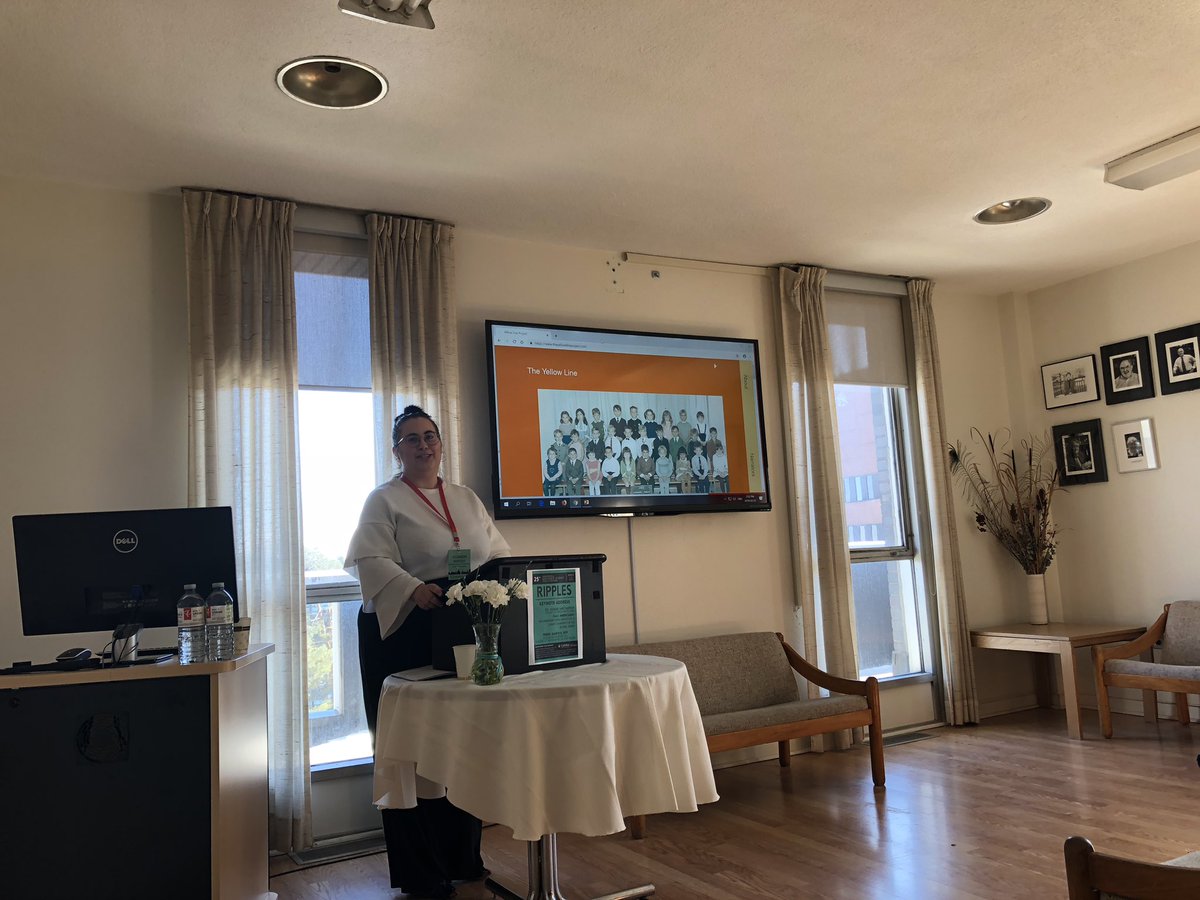 underhillcolloq's tweet photo. @cass_marsi talks #theyellowline project, identity, language, #oralhistory #Underhill25 https://t.co/3927iXzgXU