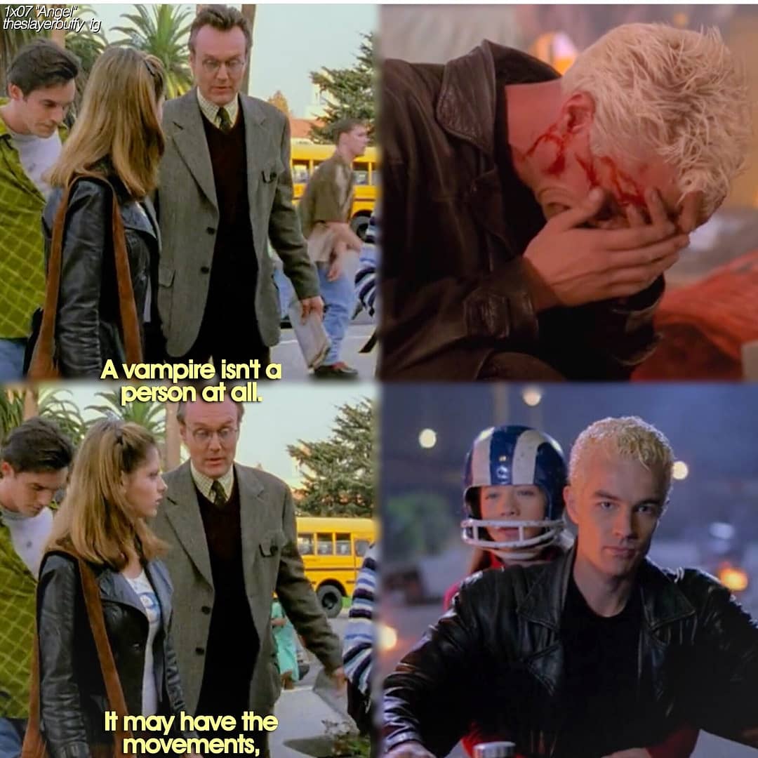SpuffyLatino's tweet image. Oh dear Giles, maybe there are halfways.. #Spike 💕 #Foreshadowing (Btvs, 1x07)
Pic by theslayerbuffy IG