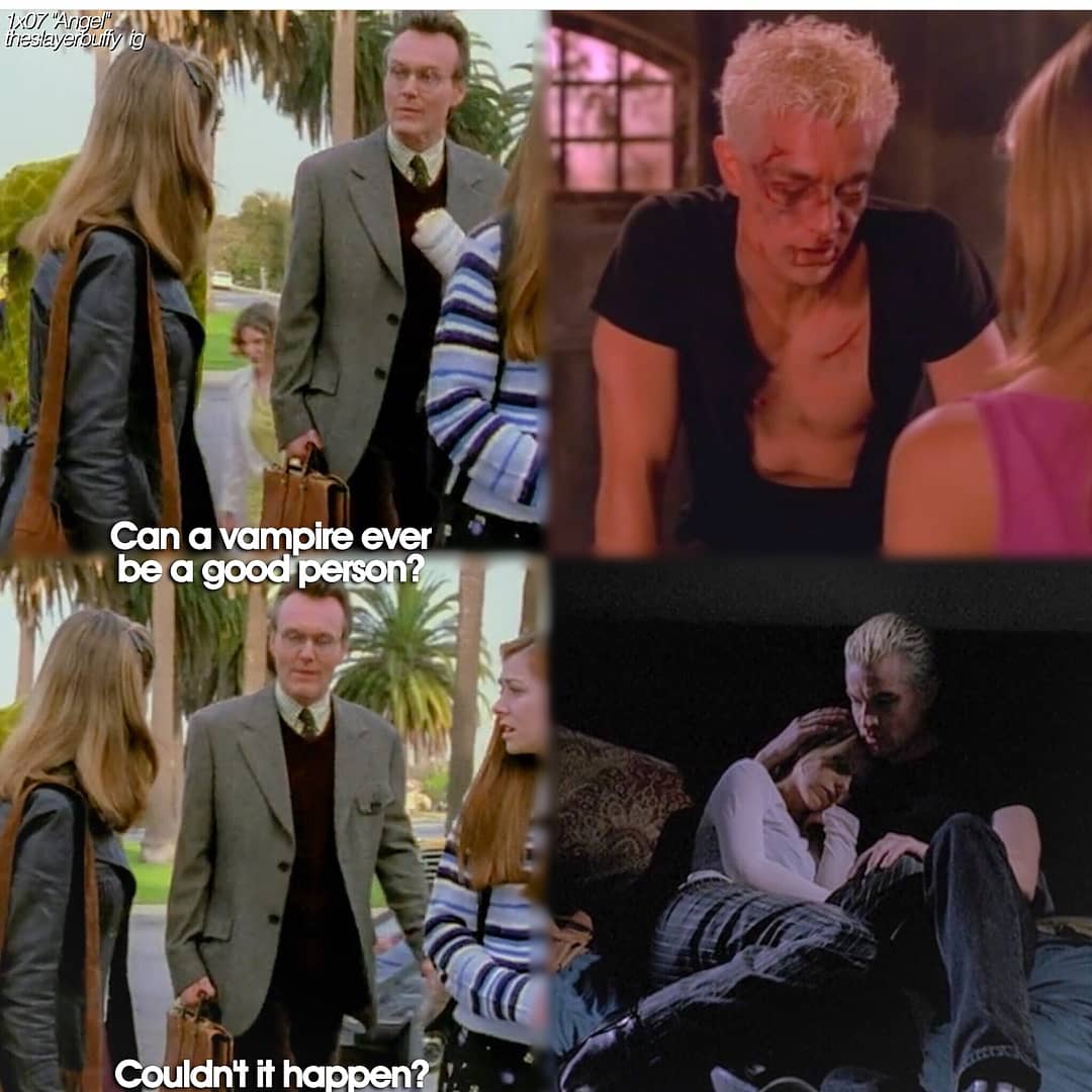 SpuffyLatino's tweet image. Oh dear Giles, maybe there are halfways.. #Spike 💕 #Foreshadowing (Btvs, 1x07)
Pic by theslayerbuffy IG