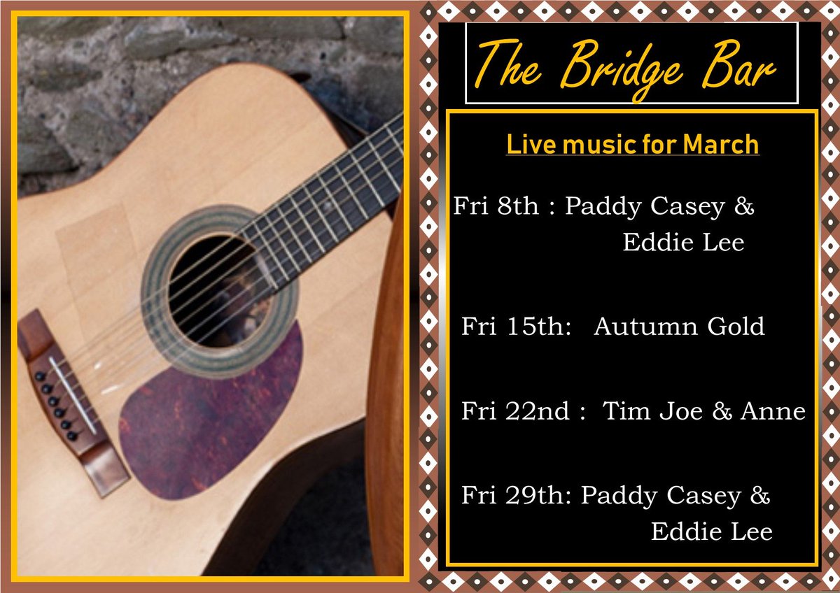 Live Music this March at The Bridge Bar!
#IrishMusic #WildAtlanticWay #SkelligCoast