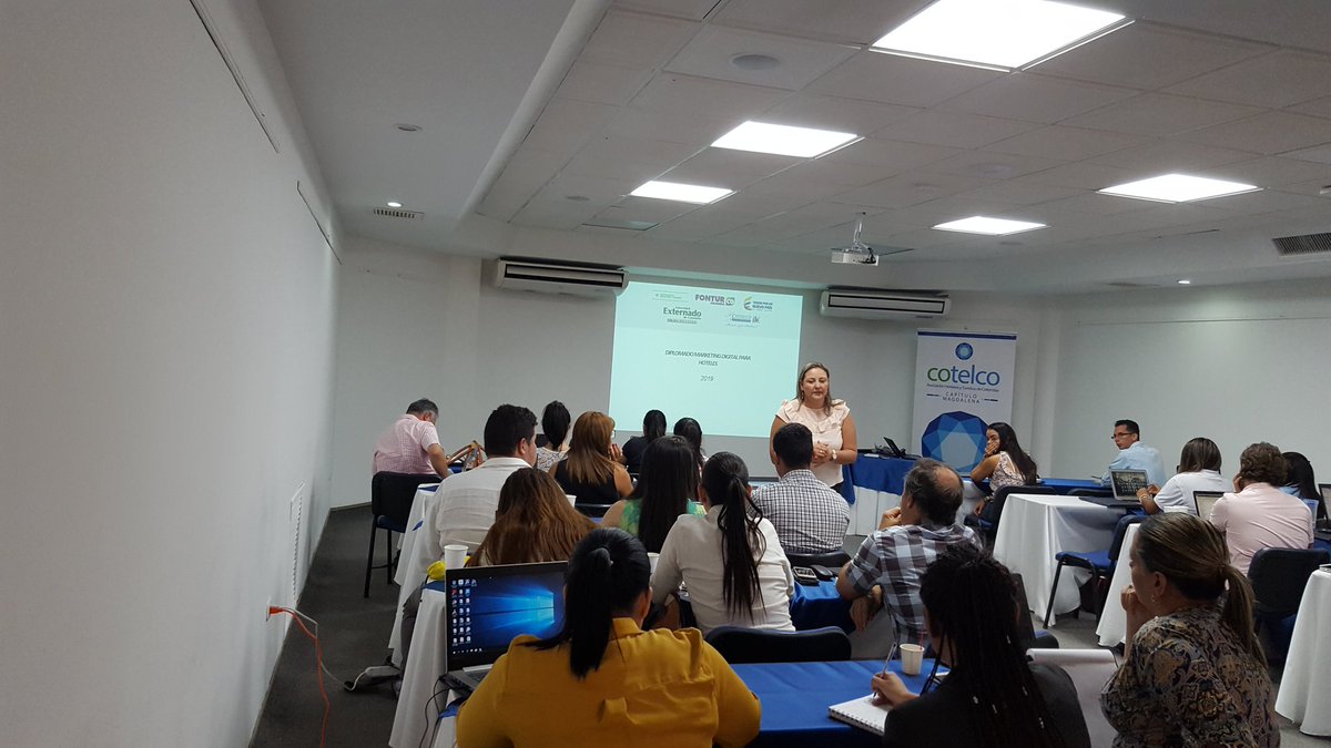 HotelesenSmr's tweet photo. Hoy iniciamos el 3er Módulo: "Revenue Management" del Diplomado #MarketingDigital dirigido a Hoteles en Santa Marta Proyecto apoyado por @MincomercioCo @fonturcol @UExternado @jrestrp @jpfrankym @RAQUELGCH @Cotelcolombia https://t.co/4FyNjPmLFi