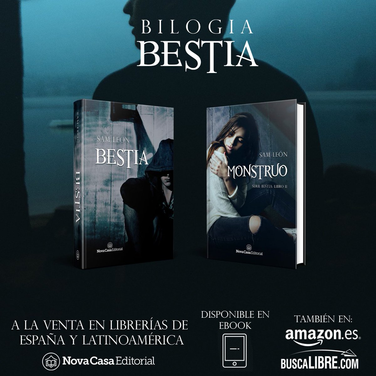 NovaCasaEditors's tweet photo. Encuentra la bilogía Bestia en tu librería de preferencia. Para más información, consulta los puntos de venta en nuestra página web.
#bestia #monstruo #bestiaseries #samleon #wattpad #bilogiabestia #harrystevens #mayabassi
@Sam León https://t.co/rDmpznbrcA