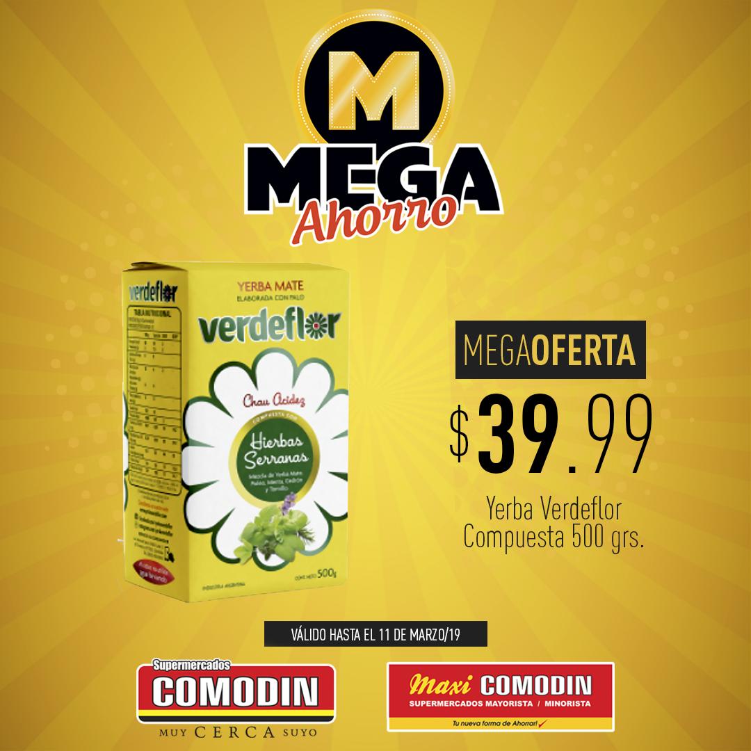 supercomodin's tweet photo. Con el #MegaAhorro llegan super Ofertas!
Aprovecha hasta el 11 de Marzo y llévate todo!
Yerba VerdeFlor Compuesta 500 grs. a solo $39,99
Encontrá más ofertas en: https://t.co/F7S5e8QG87
#SupermercadosComodin y #MaxiComodin
Te esperamos! https://t.co/EFg2wD5iAr