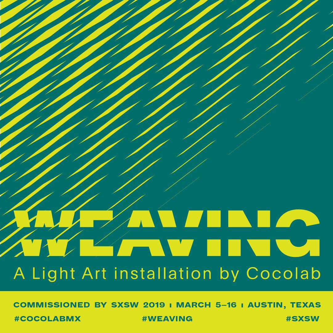 CasaMexicoSXSW's tweet photo. Are you in @sxsw? 🔦
Take a break and enjoy #Weaving
An original experience by #cocolabmx at the Austin Convention Center, Room 3, this March 5-16 #sxsw https://t.co/762CunsLNR